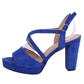 Sandali tacco alto cobalto 9272 Azul blu navy multicolore
