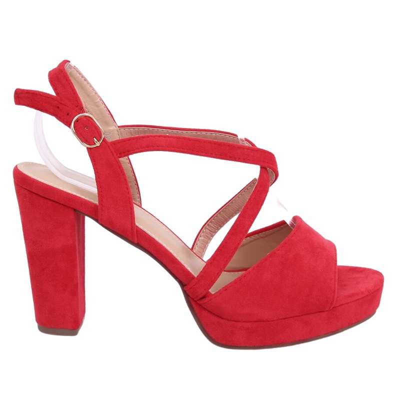 Sandali rossi con tacco alto 9272 Rojo rosso