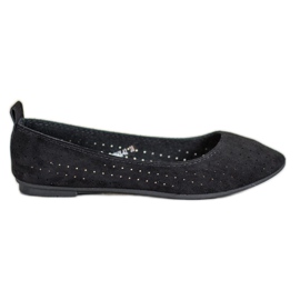 SHELOVET Ballerine traforate nero