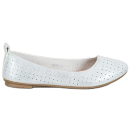 SHELOVET Ballerine traforate argento