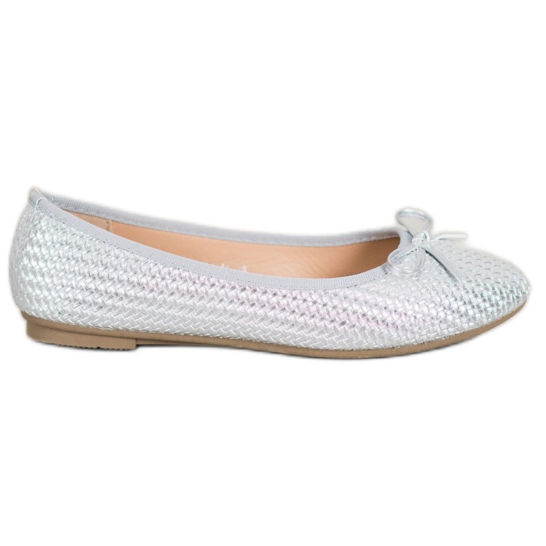 SHELOVET Ballerine intrecciate in argento d'argento