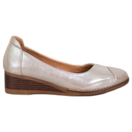 Vinceza Décolleté casual con zeppa d'oro