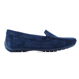 Evento Comodi mocassini in camoscio blu