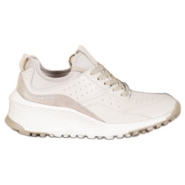 Goodin Sneakers in pelle beige