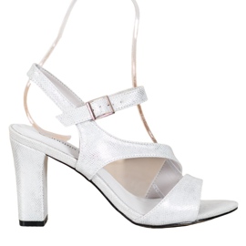 Goodin Sandali Alla Moda Con Glitter argento grigio