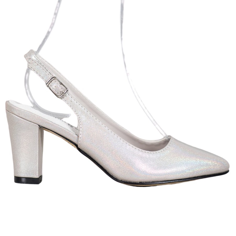 Goodin Décolleté con effetto olografico multicolore grigio
