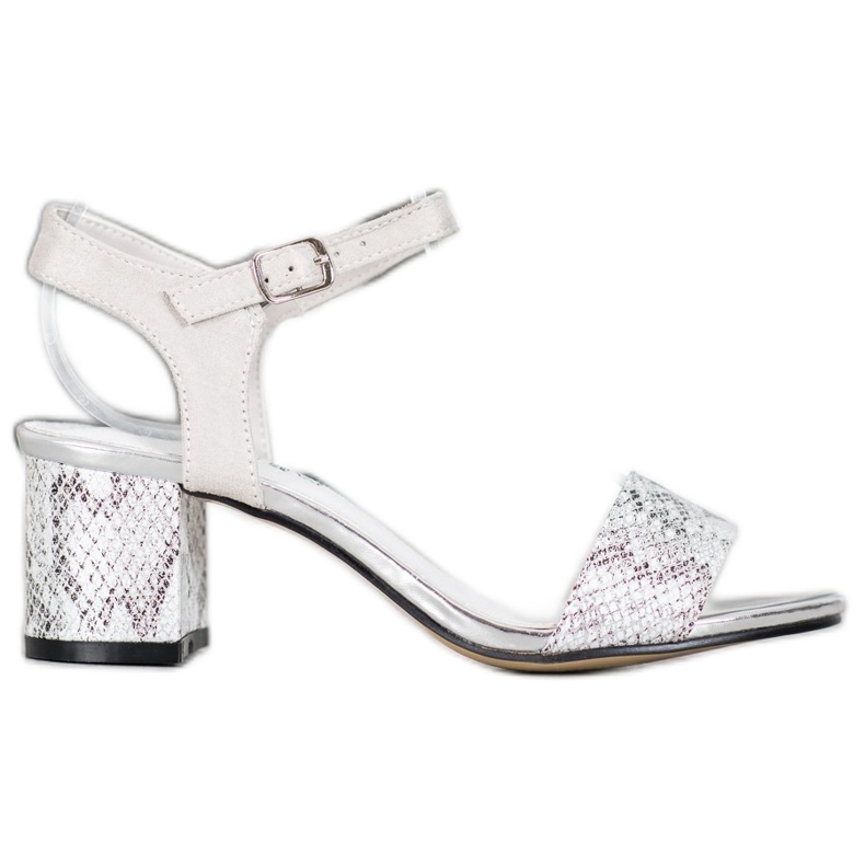 Goodin Sandali comodi su un post basso grigio