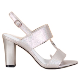 Goodin Sandali alla moda d'argento grigio