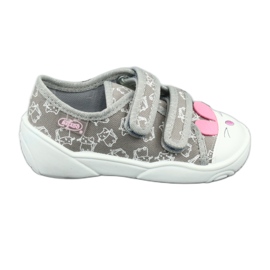 Scarpe per bambini Befado 907P116 bianco rosa grigio