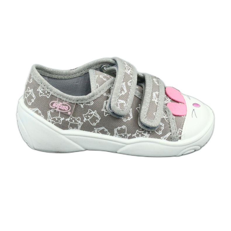 Scarpe per bambini Befado 907P116 bianca rosa grigio