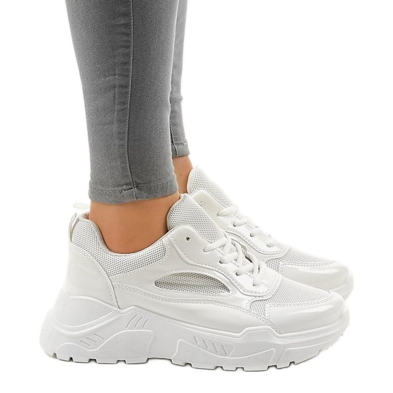 Scarpe sportive bianche alla moda MS381E-9 bianca