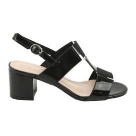 Sandali con tacco basso Sergio Leone SK910 nero