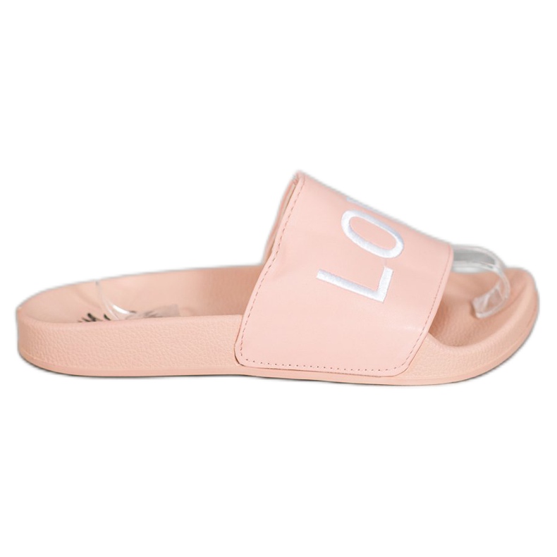 Small Swan LOVE &amp; HATE Pantofole Ecopelle rosa