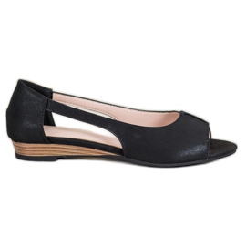 Ballerine Open Toe VINCEZA nero