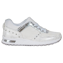 Emaks Sneakers lucide sulla piattaforma bianco grigio