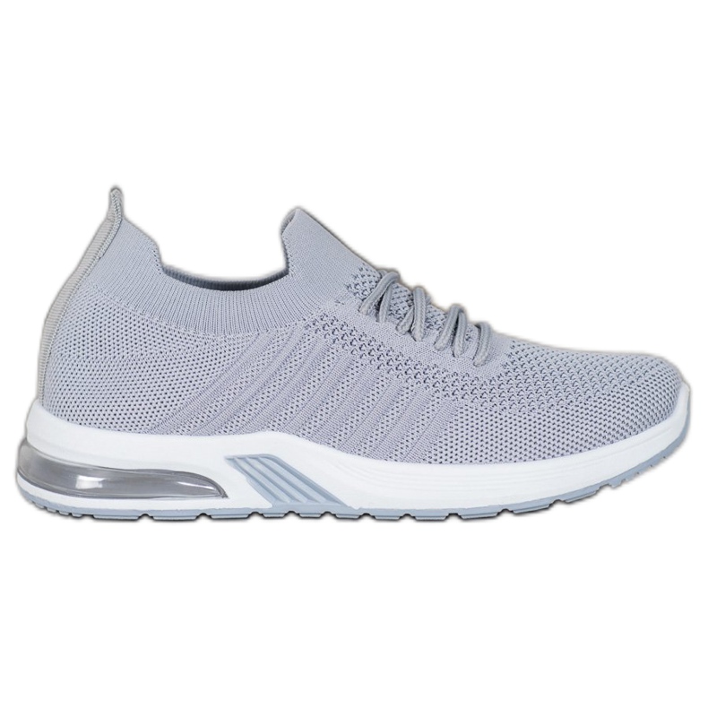 SHELOVET Scarpe tessili grigie sulla piattaforma grigio