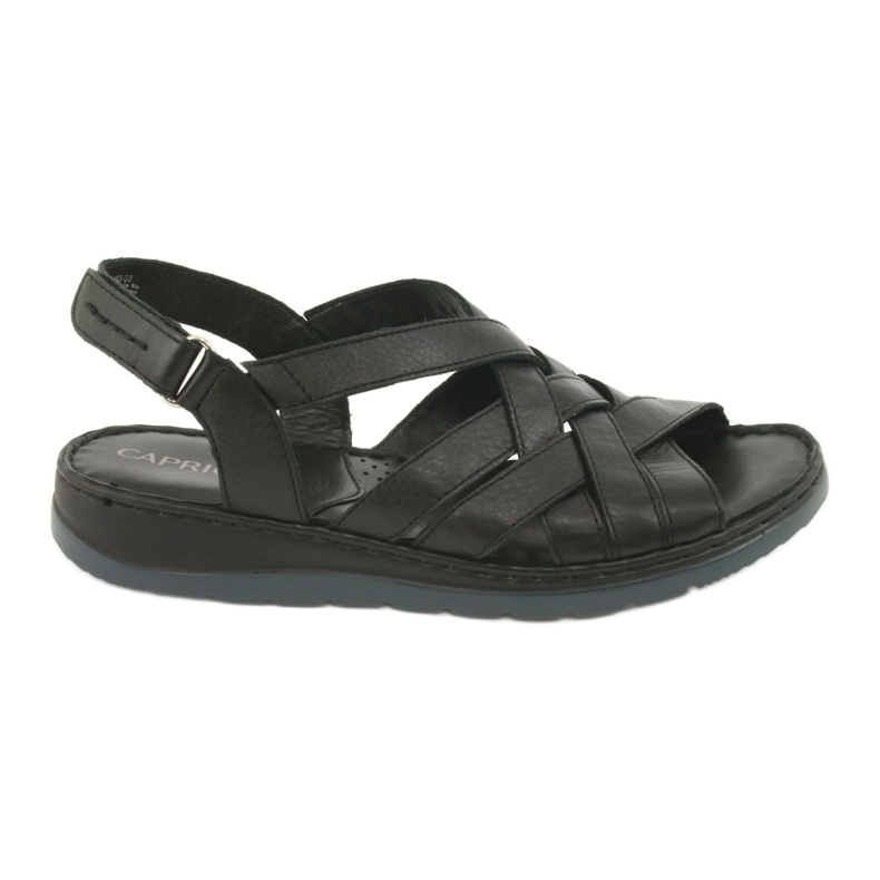 Sandali comfort in pelle Caprice 28152 nero