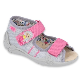 Scarpe da bambino gialle Befado 342P012 rosa grigio
