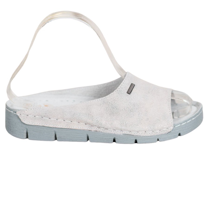 Goodin Comode pantofole in pelle grigio