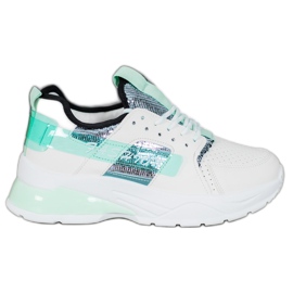 SHELOVET Sneakers bianche alla moda bianco verde