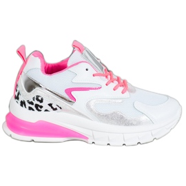 Ideal Shoes Sneakers Con Inserti Rosa bianca multicolore