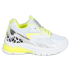 Ideal Shoes Sneakers Con Inserti Gialli bianca multicolore