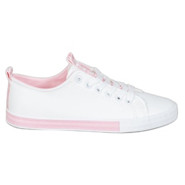 SHELOVET Sneakers Con Ecopelle Nice bianco