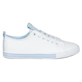 SHELOVET Sneakers Con Ecopelle Nice bianco