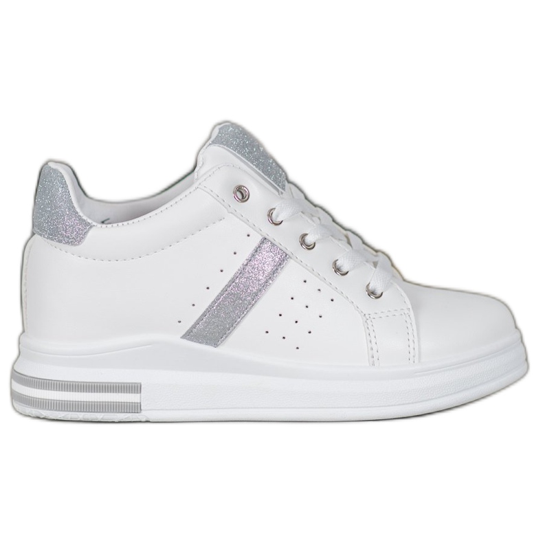SHELOVET Sneakers Con Inserti Glitter bianca