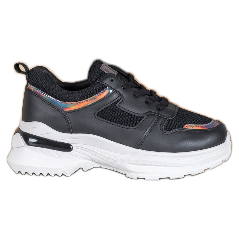 SHELOVET Sneakers Nere Con Effetto Holo nero