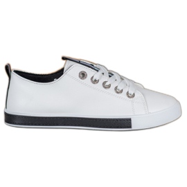 SHELOVET Sneakers Alla Moda Con Ecopelle bianco