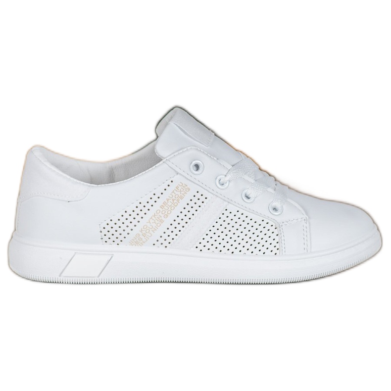 SHELOVET Scarpe sportive bianche con glitter bianca