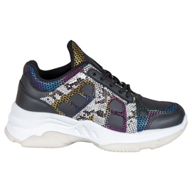 Bona Sneakers Con Inserti Colorati nero multicolore