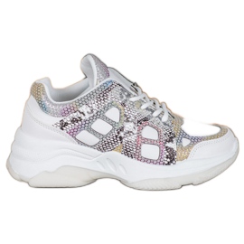 Bona Sneakers Con Inserti Colorati bianca multicolore