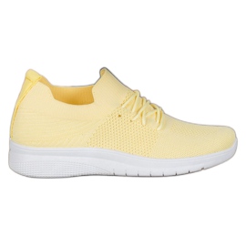 SHELOVET Scarpe sportive basse sulla piattaforma giallo