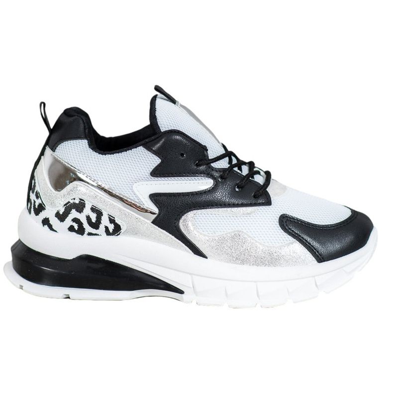 Ideal Shoes Sneakers Con Inserti Neri bianca nero