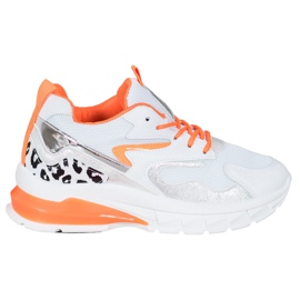 Ideal Shoes Sneakers Con Inserti Arancioni bianco multicolore