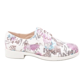 Scarpe jazz classiche bianche con fiori ZQ629-3 bianco
