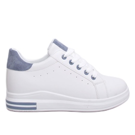 Sneakers da donna bianche L8035 Blu bianco