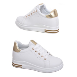 Sneakers da donna bianche L8035 Oro bianca