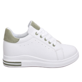 Sneakers da donna bianche L8035 Verde bianco