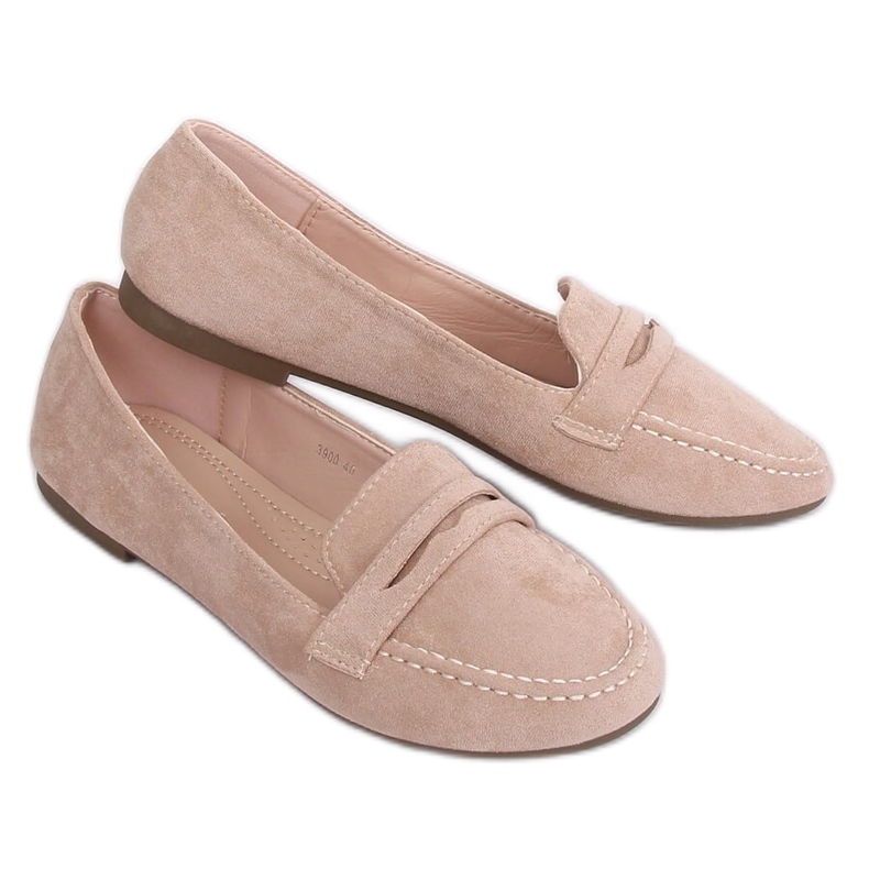 Mocassini da donna beige 3900 Beige