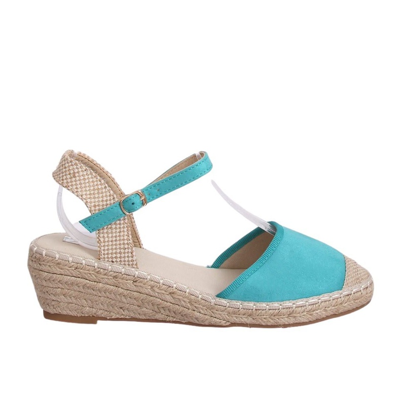 Espadrillas su zeppe menta LLI-3M85 Green multicolore verde