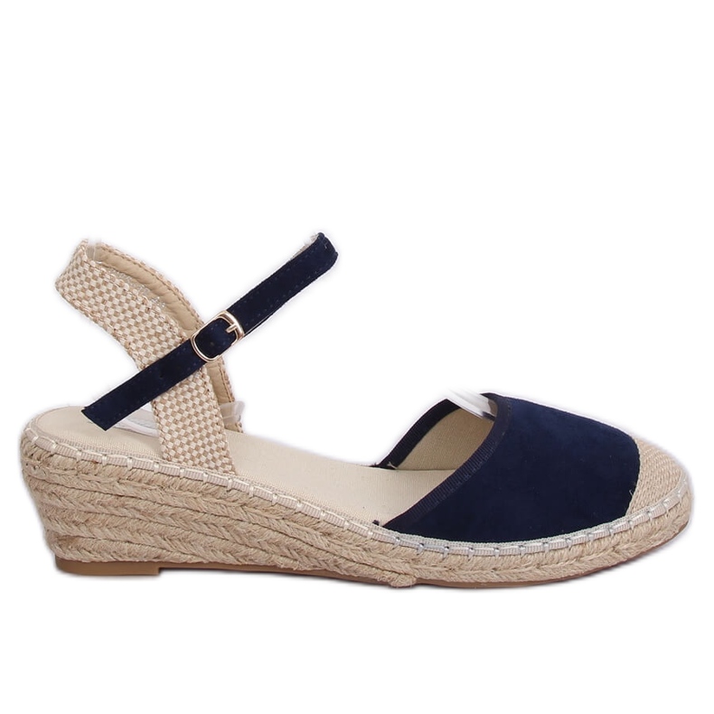Espadrillas su zeppe, blu navy LLI-3M85 Blue