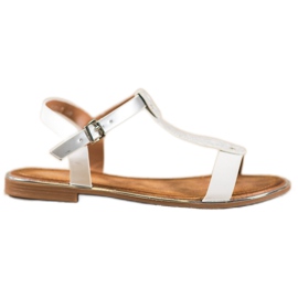 Small Swan Sandali Classici Con Ecopelle bianco