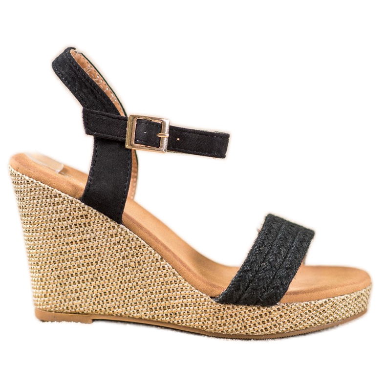 SHELOVET Sandali con zeppa alla moda nero