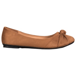 Clowse Comode ballerine in pelle scamosciata marrone