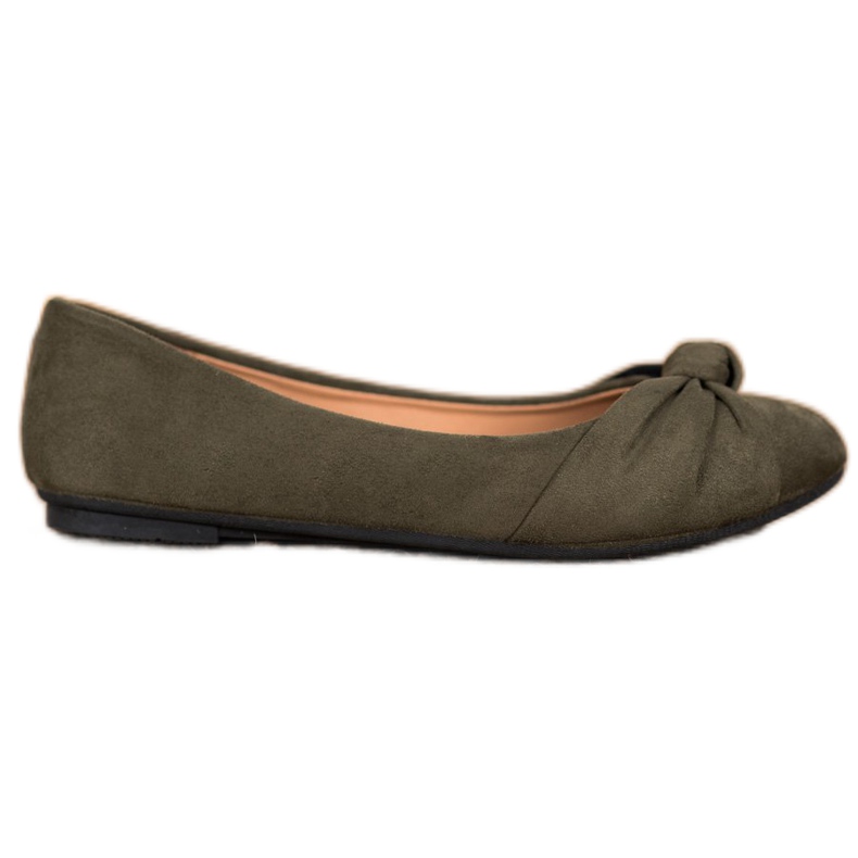Clowse Comode ballerine in pelle scamosciata verde
