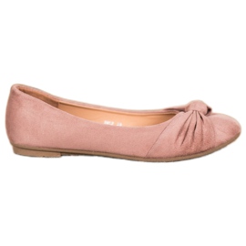 Clowse Comode ballerine in pelle scamosciata rosa