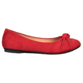 Clowse Comode ballerine in pelle scamosciata rosso